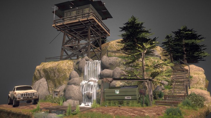 DAE Diorama - Forest loner 3D Model