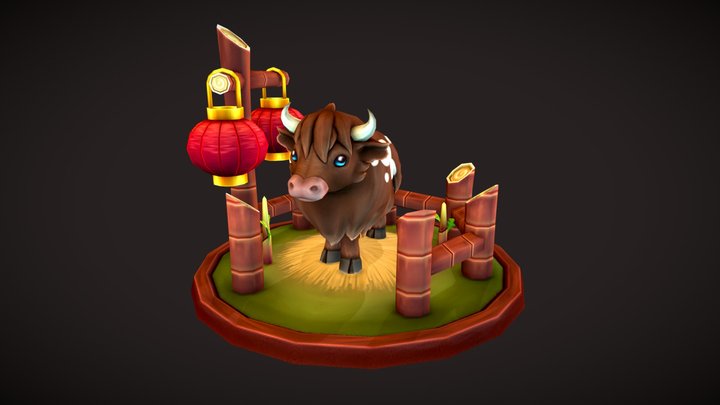 Ox Lunar New Year 3D Model