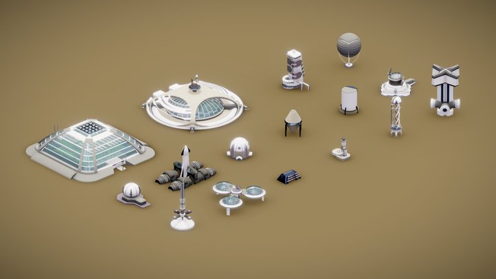 Stylized Space Buildings