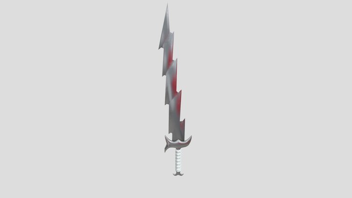 Zeus Lightning Bolt Sword V2 3D Model