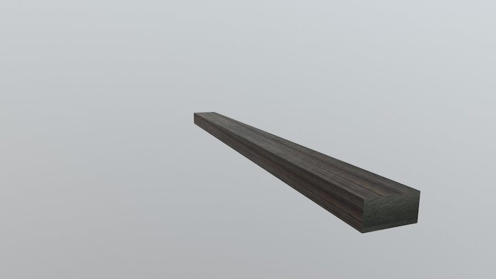 1x2x24 - African Blackwood Square 3D Model