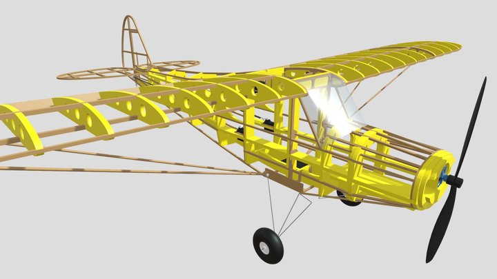 Piper PA-18 Super Cub RC plane 3D Model