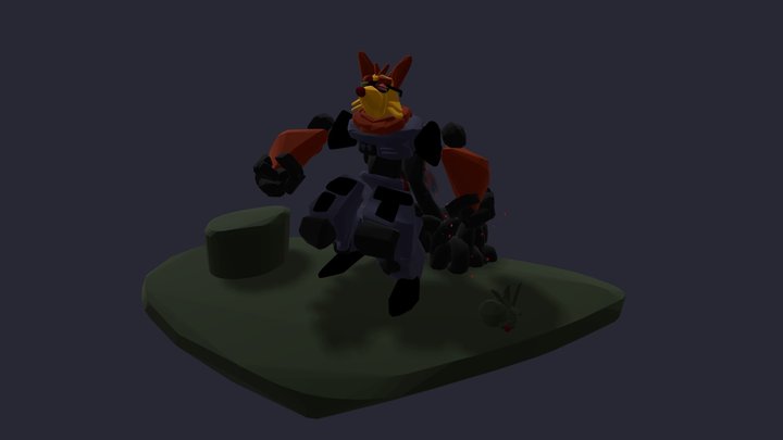 Fox Mecha 3D Model