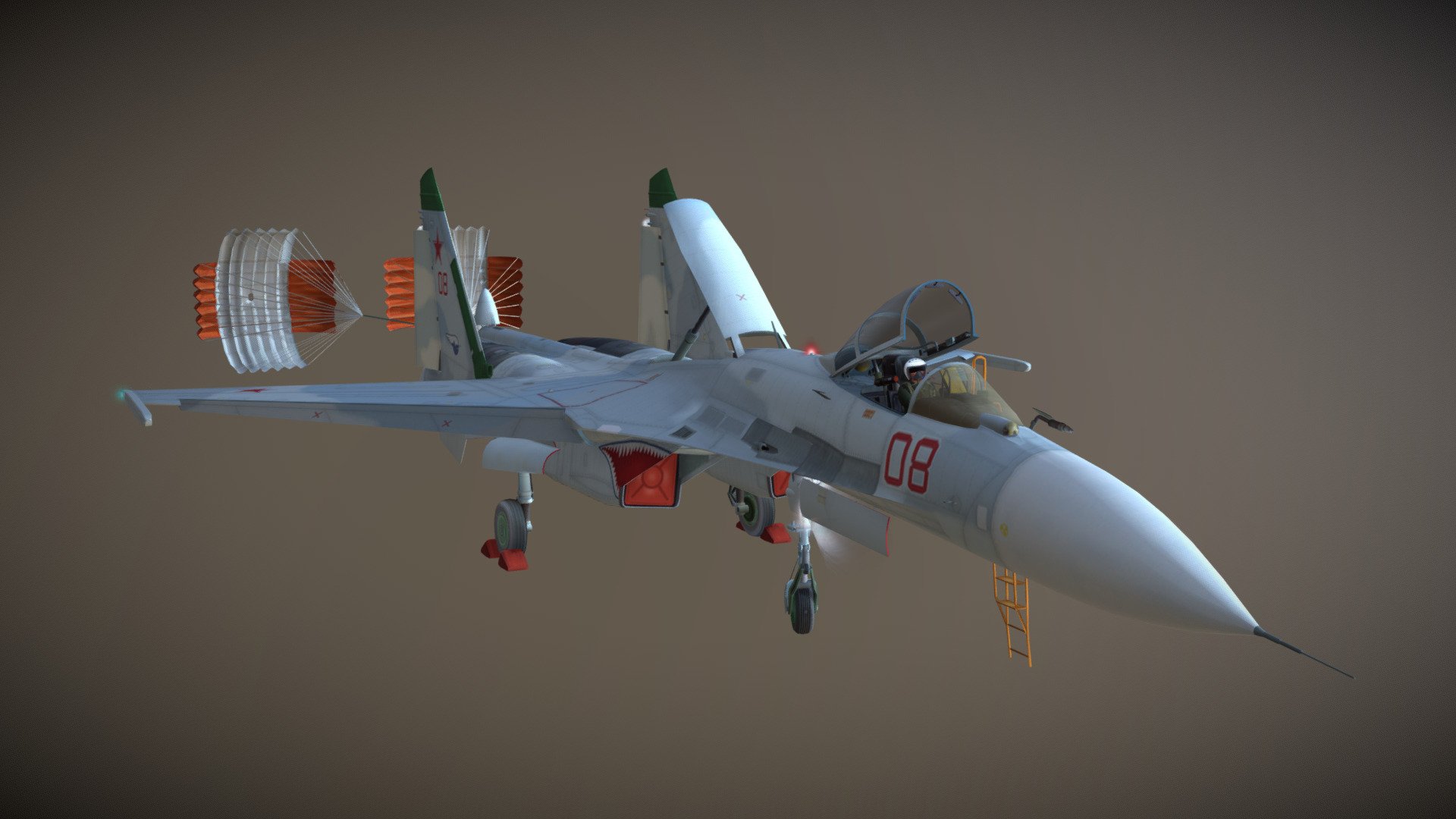 Su-27 Flanker 3D Model. 