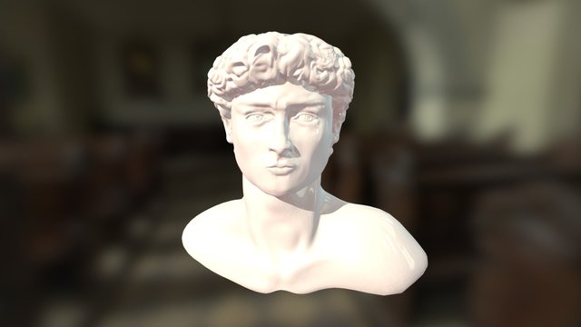 Statue of David Bust Sculpt 3D Model