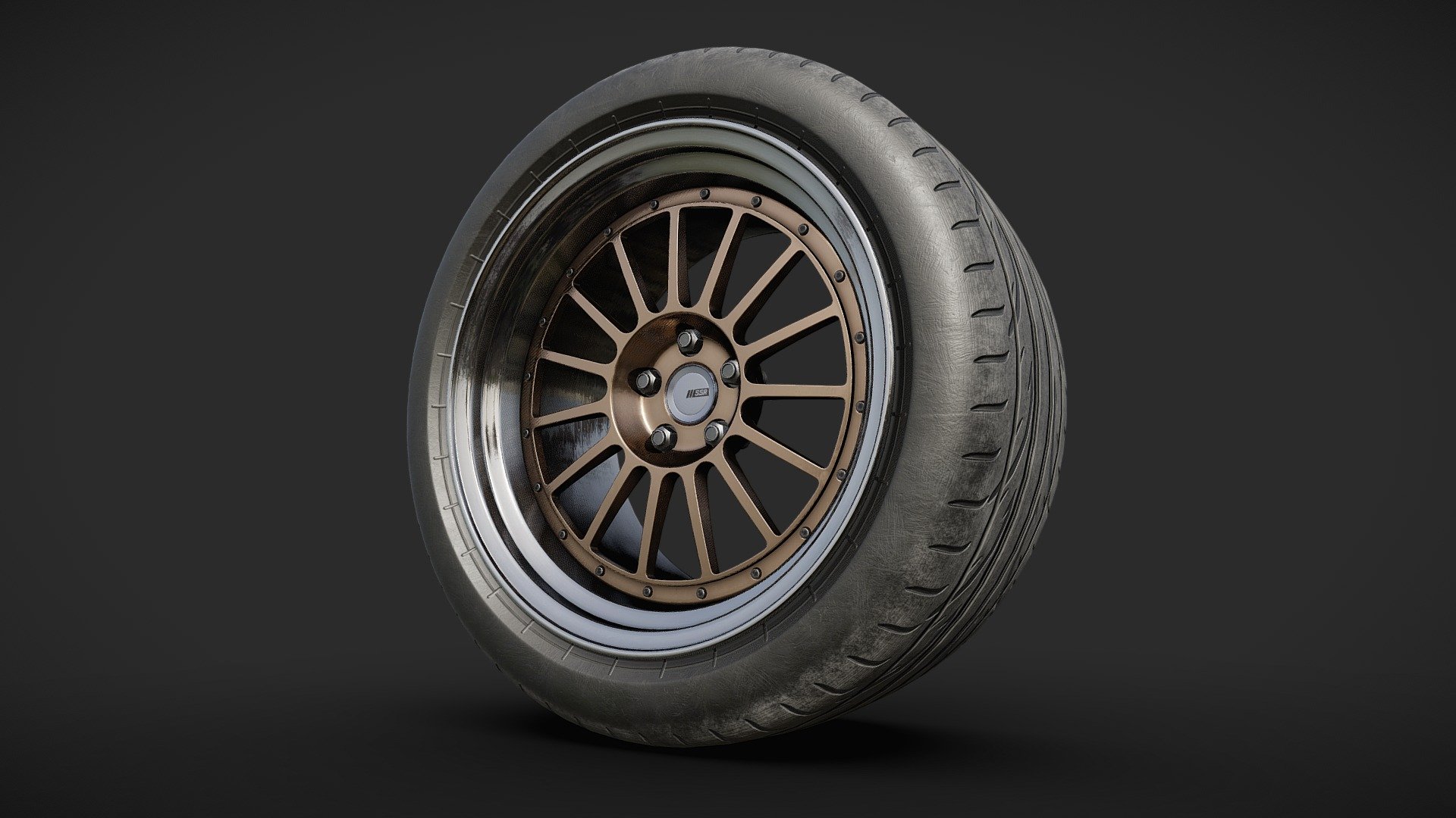 SSR Professor TF1 & Semi-slick Tire - Buy Royalty Free 3D model by