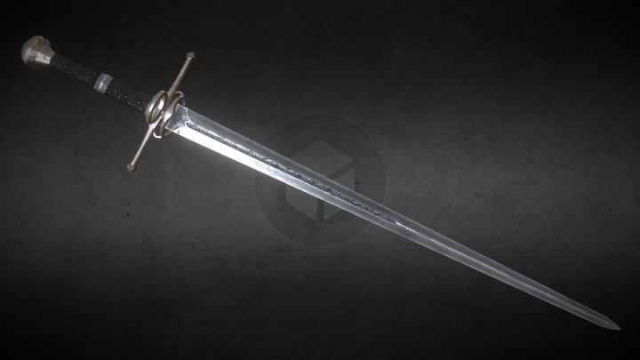 Renaissance Style Longsword 3D Model