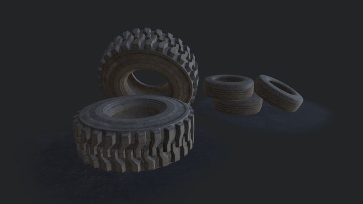 Tires for new assets pack 3D Model