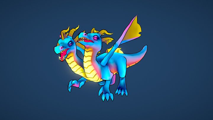 Two-Headed Dragon 3D Model