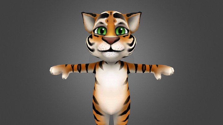 talking Tom tiger 2 (merge) 3D Model