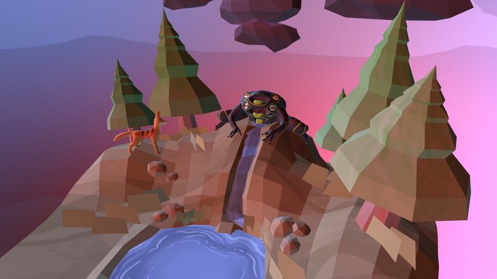 frog and coyote 3D Model