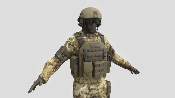 Sand soldier 3D Model