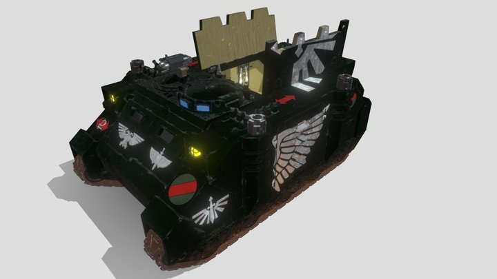 Warhammer 40K Dark Angels Rhino 3D Model