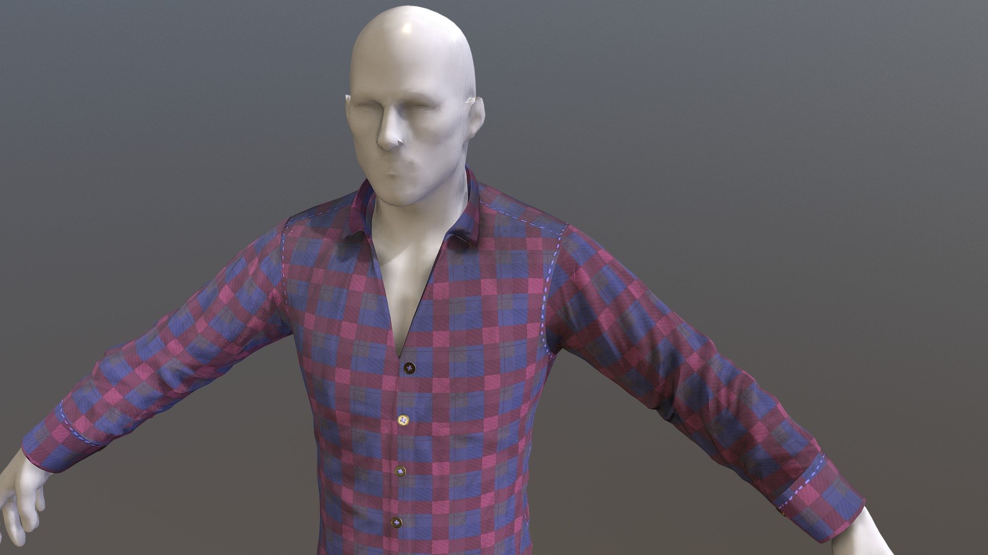 Plaid Shirt - 3D model by nathanlucci [98e286e] - Sketchfab