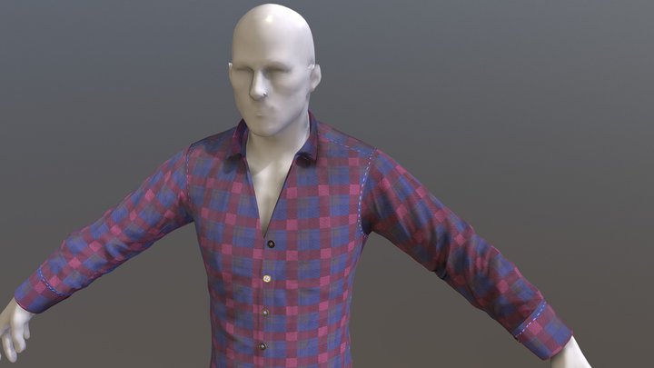 Plaid Shirt 3D Model