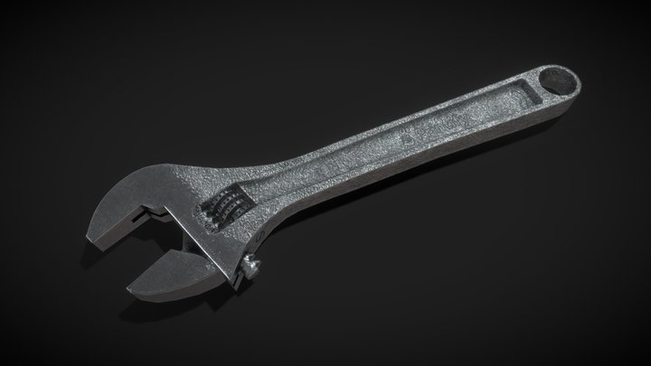 Wrench - Low Poly model (Printify test) 3D Model