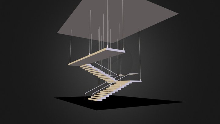 Suspended Staircase 3D Model