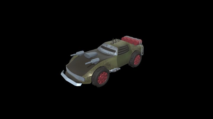 Mad Max Style Muscle Car 3D Model