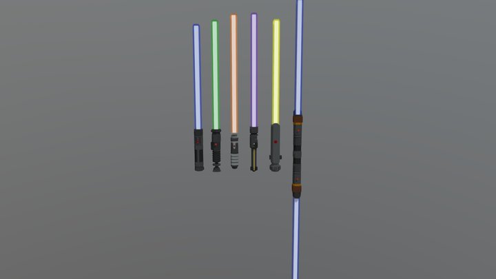 Jedi's lightsabers 3D Model