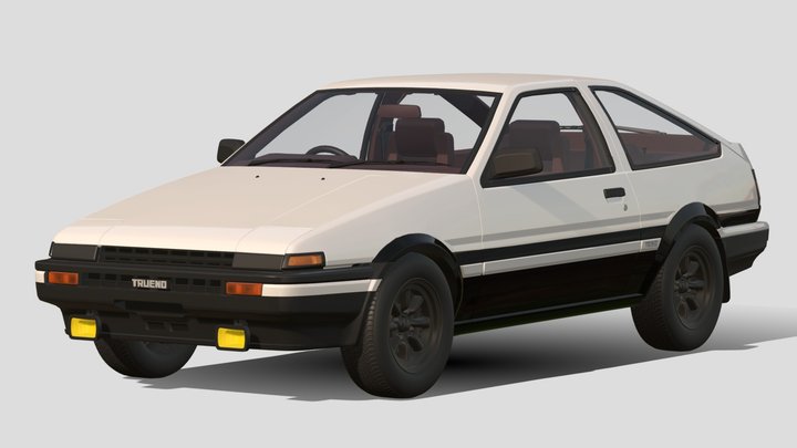1983 Toyota Sprinter Trueno GT-Apex (AE86) 3D Model