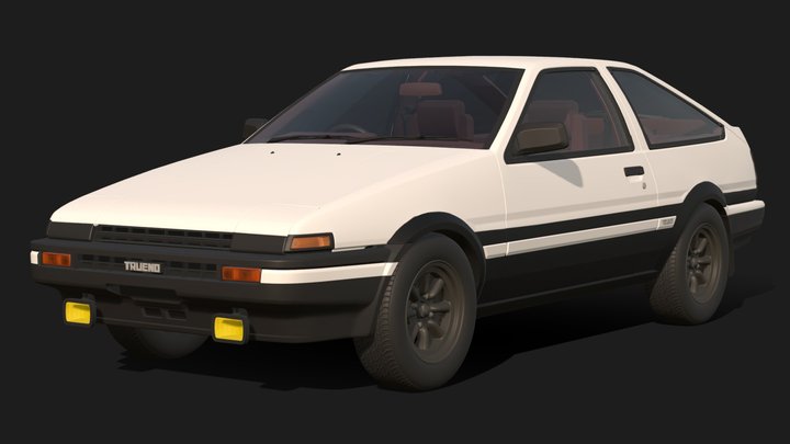 1983 Toyota Sprinter Trueno GT-Apex (AE86) 3D Model