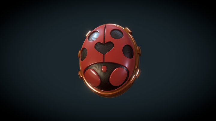 Breastpin ladybug from JoJo's Bizarre Adventure 3D Model