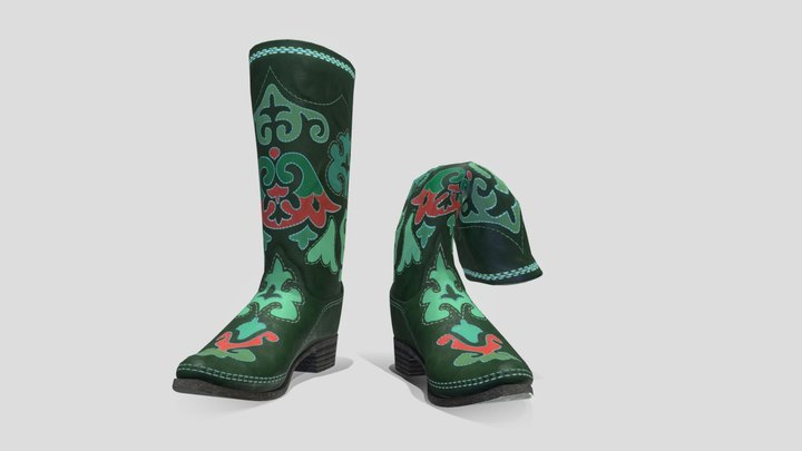Tatar decorated boots – Modello 3D gratuito STL