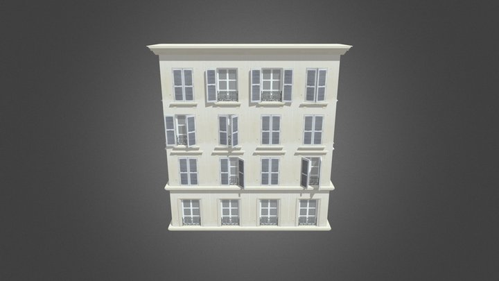 Parisian facade 3D Model