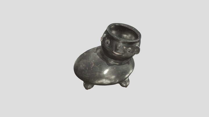 Globular Vessel with Head 3D Model