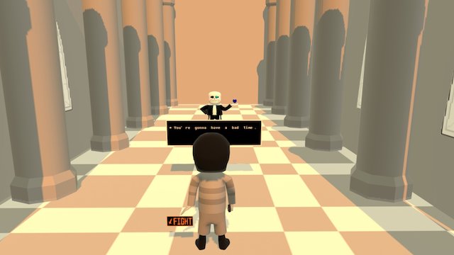 Undertale Sans Fight 3D Model