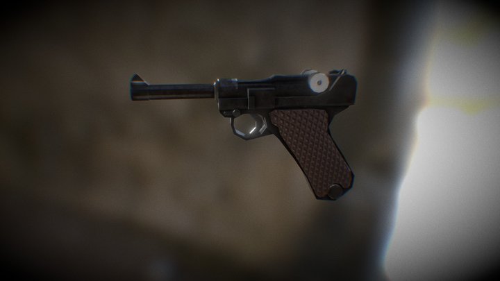 Luger P08 Low-Poly 3D Model