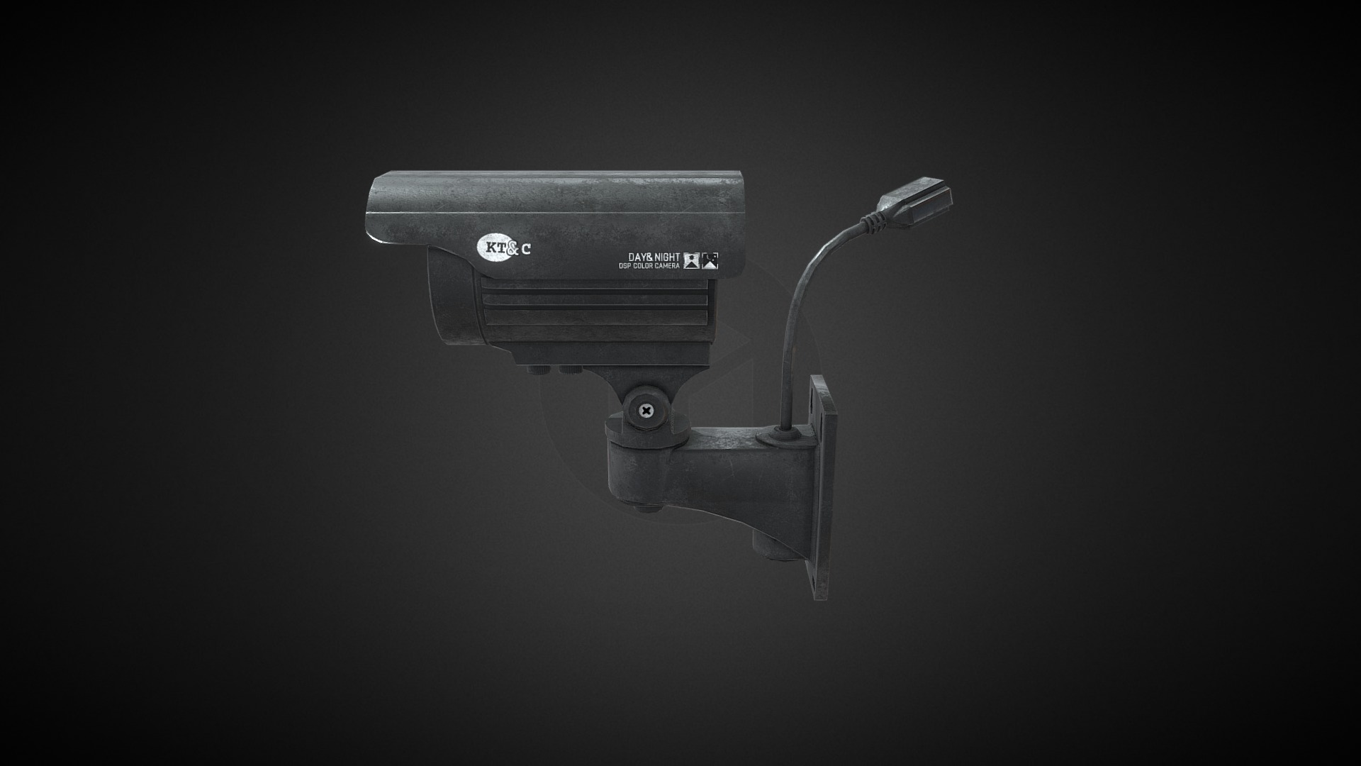 3D model surveillance camera - This is a 3D model of the surveillance camera. The 3D model is about a black and silver camera.