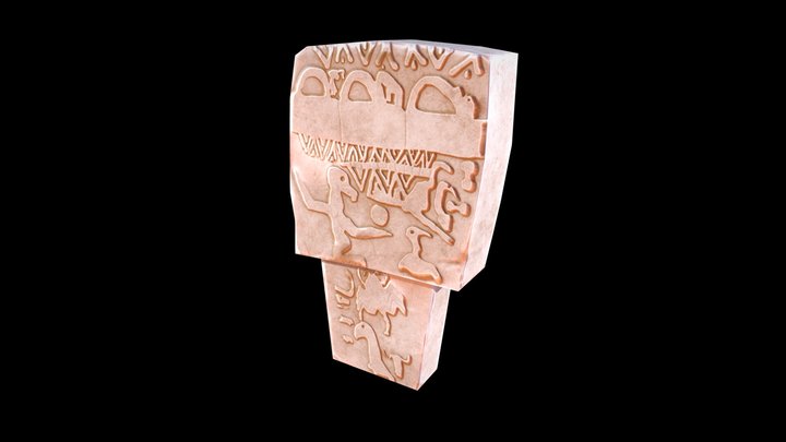 Stylized Göbeklitepe Stone 3D Model