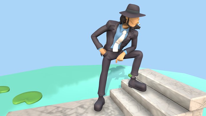 Daisuke Jigen - Miyazaki version. 3D Model
