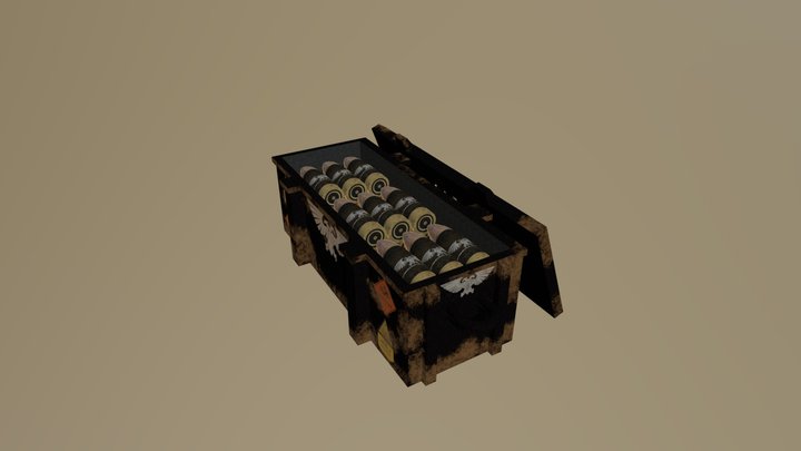 Shell Crate Open 3D Model