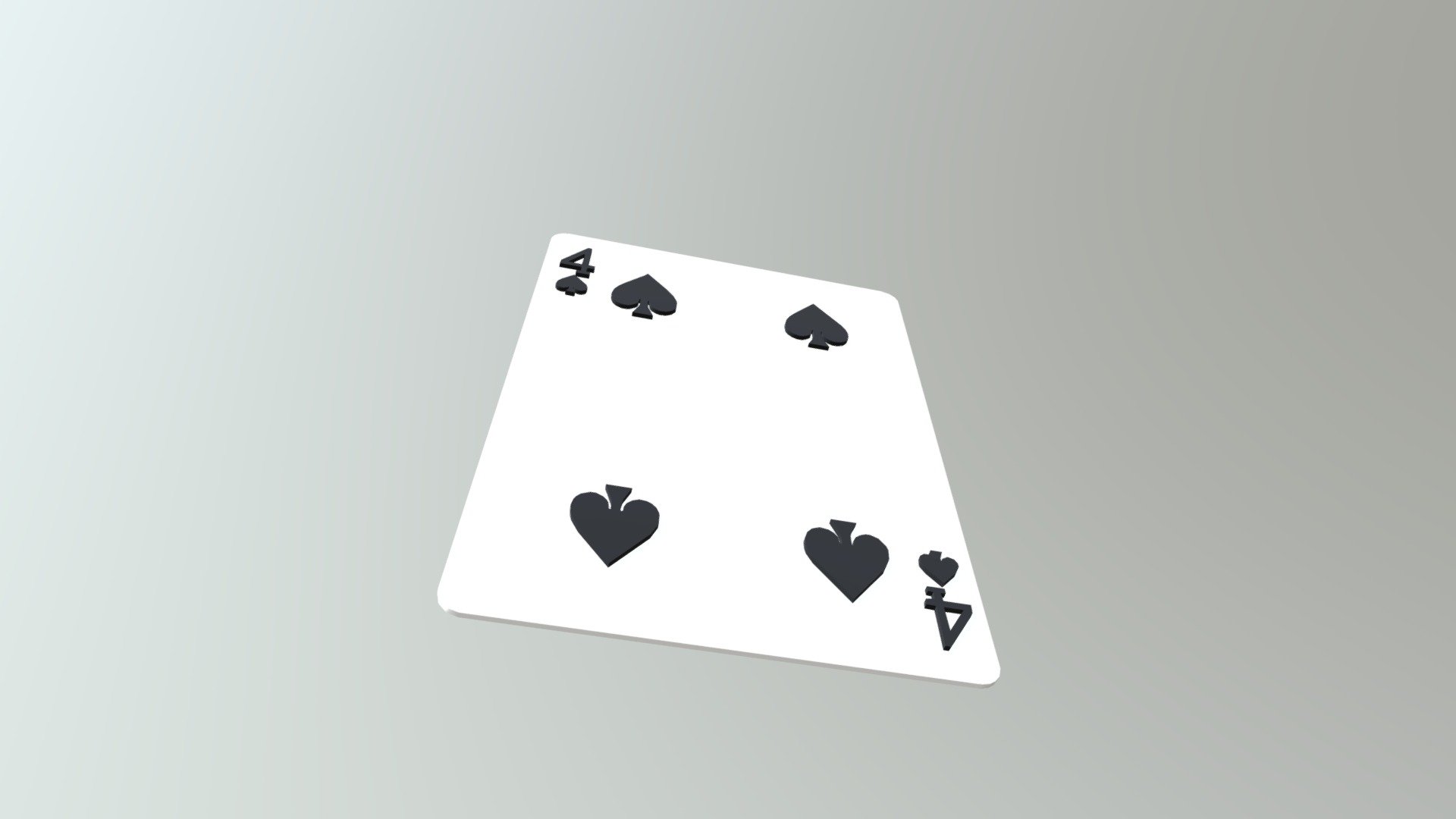Four of Spades 3D model by Fakush [98f17f6] Sketchfab