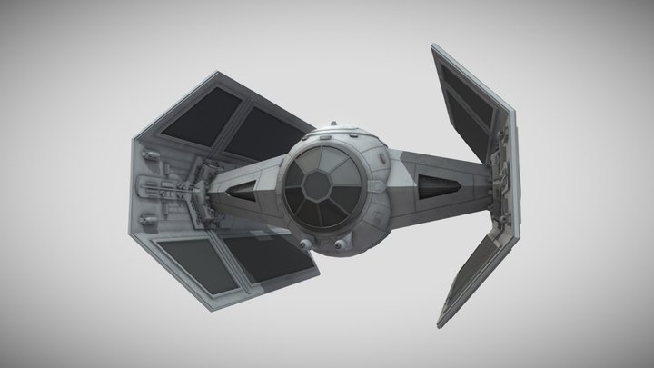 TIE Advanced x1 (Vader's TIE) - Star Wars – Kostenloses 3D-Modell STL