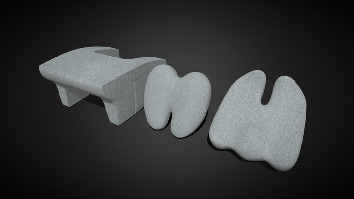 Ergonomic_cushion_set1 3D Model