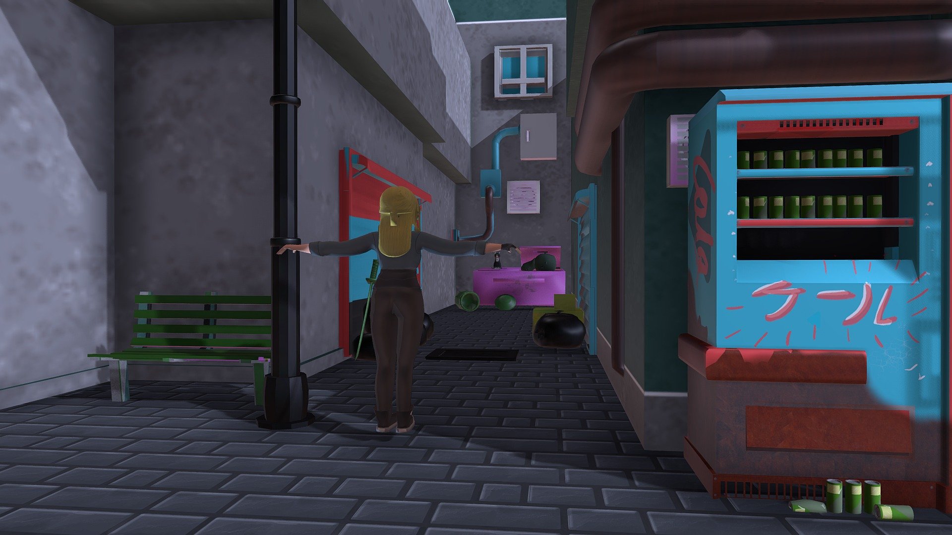 Lost Treasure: Tokyo Alleyway scene