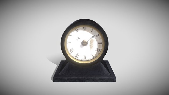 Ruined Clock 3D Model