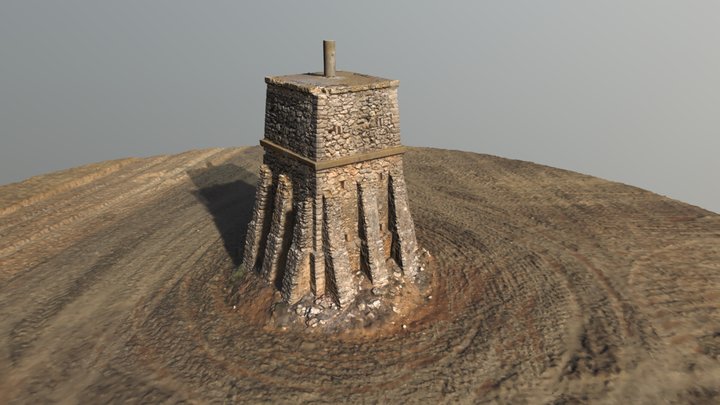Vértice geodésico VG 53715 en Berninches, España 3D Model