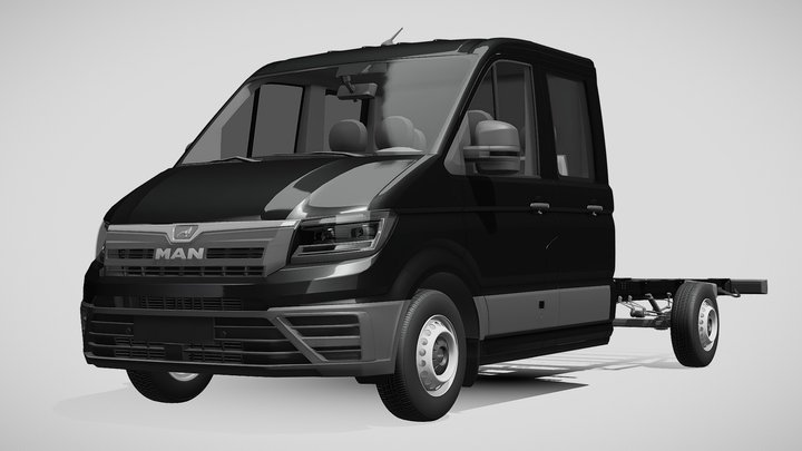 MAN TGE Panel Van L3H2 HQ Interior 2023 3D Model in Van and Minivan 3DExport