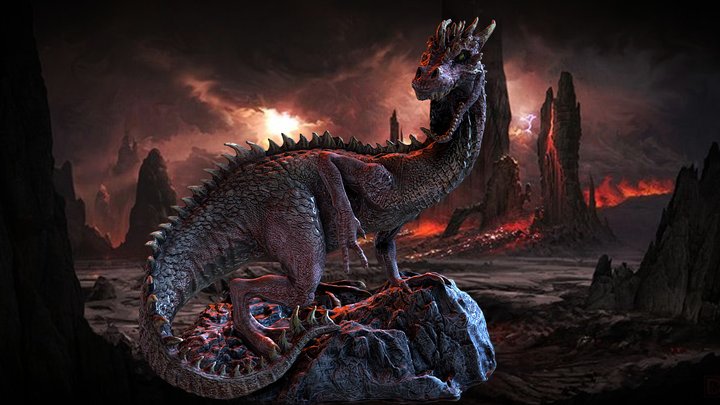 McFarlane's Dragons : Eternal Clan w/o wings 3D Model