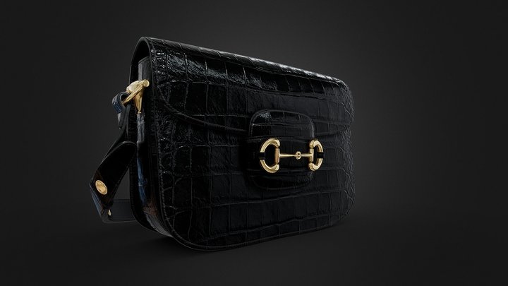 GUCCI BAG - crocodile leather 3D Model