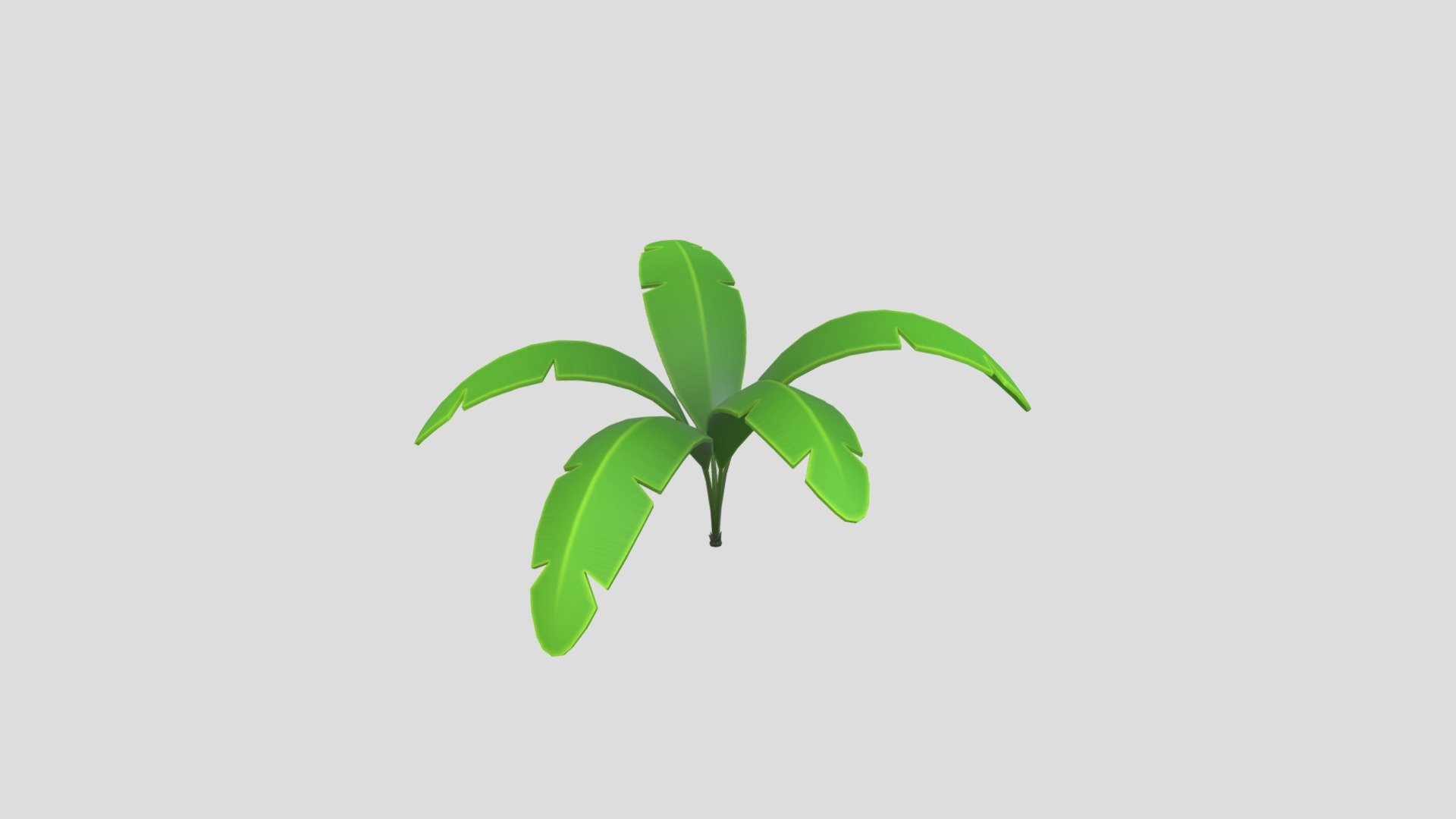Low Poly Banana Plant 001 — Sketchfab embed 3D viewer