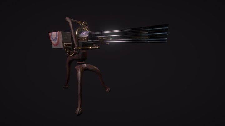 Gatling 3D Model