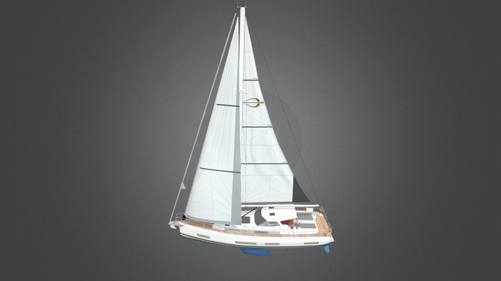 Sailing Yacht Amel 50 3D Model