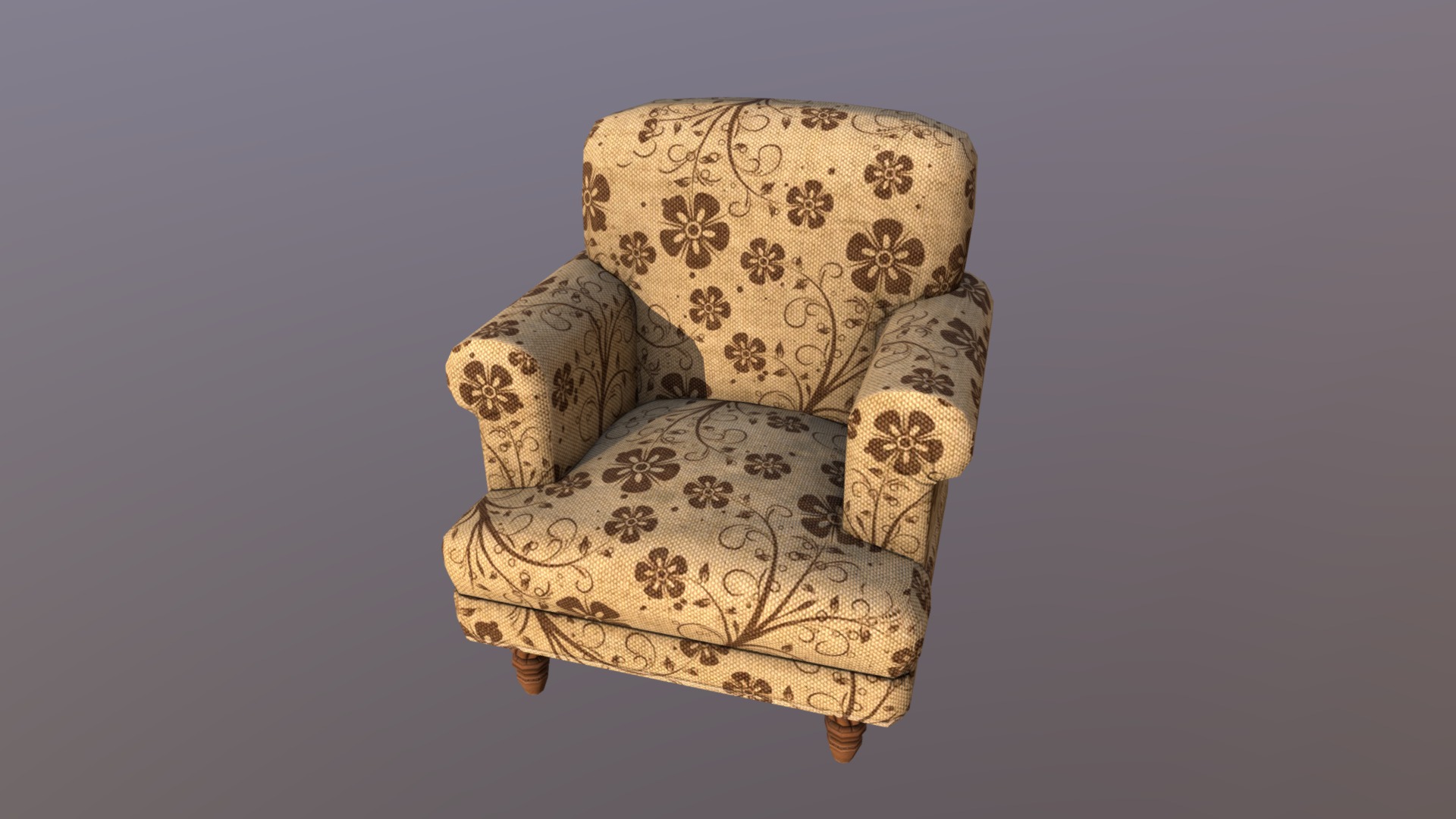 3D model Middle Eastern Chair 02 - This is a 3D model of the Middle Eastern Chair 02. The 3D model is about a chair with a cushion.