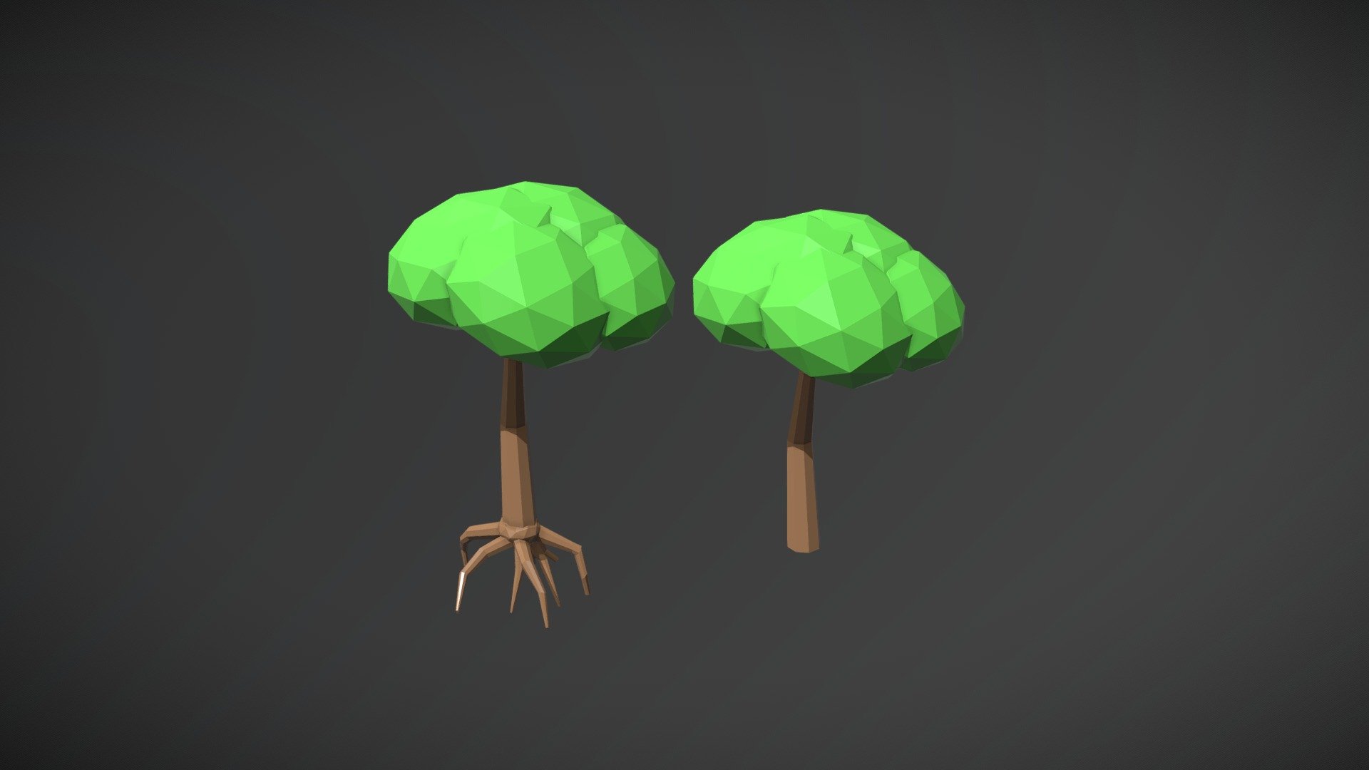Arvores em low poly.