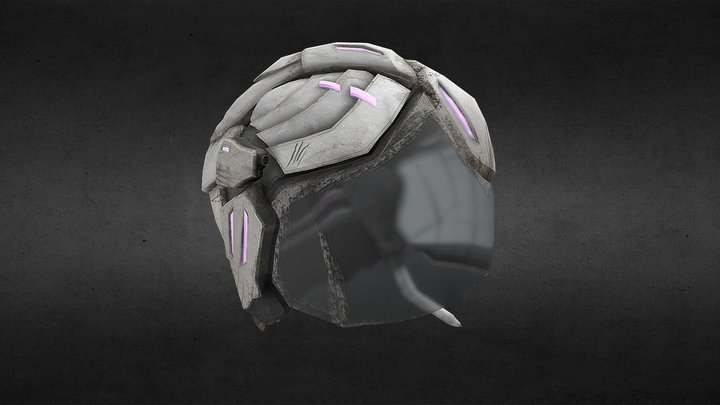 Sci-fi military helmet 3D Model
